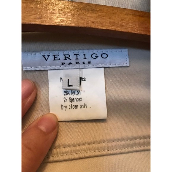 $280 Vertigo Paris Zipped Jacket Light Cream Size Large L fits M - Picture 2 of 8